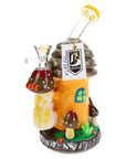 6B Glass Mushroom Hut Glow Bong 8″