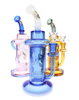 6B Glass 10″ Recycler Bong Showerhead Perc