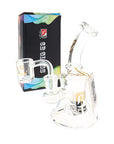 6B Glass Clear Stemless Dab Rig Showerhead Perc