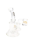 6B Glass Clear Stemless Dab Rig Showerhead Perc