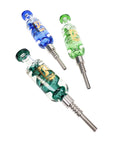 6B Glass Fluid-Filled Glass Dab Straw 3 colors