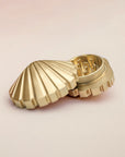 Golden Seashell Weed Grinder