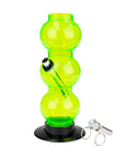 6" Acrylic Triple Bubble Bong - inhalco