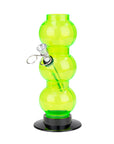 6" Acrylic Triple Bubble Bong - inhalco