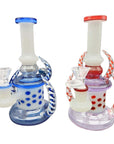 7.5" Mini Horned Polka Dot Water Pipe - INHALCO