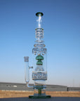 19.5" Jellyfish Sprinkler & Matrix Perc Glass Water Pipe