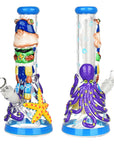 Under The Sea 3D Painted Beaker Water Pipe
