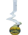 "Switchback" Bubble Base Glass Bong