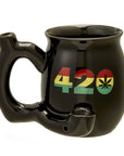 420 Black Mug with Rasta Colors