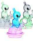 Alien UFO Ombre Mini Glass Bong
