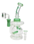 8" Glass 2-in-1 Recycler Water Bong