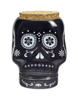 Skull Stash Jar Black