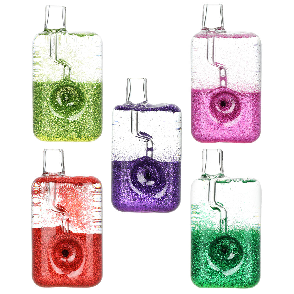 Ironic Vape Bar Glitter Glycerin Hand Pipe  INHALCO