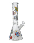 Glow Astronaut Glass Beaker Water Pipe 10 Inch