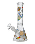 Glow Astronaut Glass Beaker Water Pipe 10 Inch
