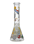 Glow Astronaut Glass Beaker Water Pipe 10 Inch