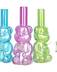 Bear Buddy Electroplated Small Water Bong - inhalco
