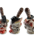 Ceramic Skull Hammer Pipe - INHALCO