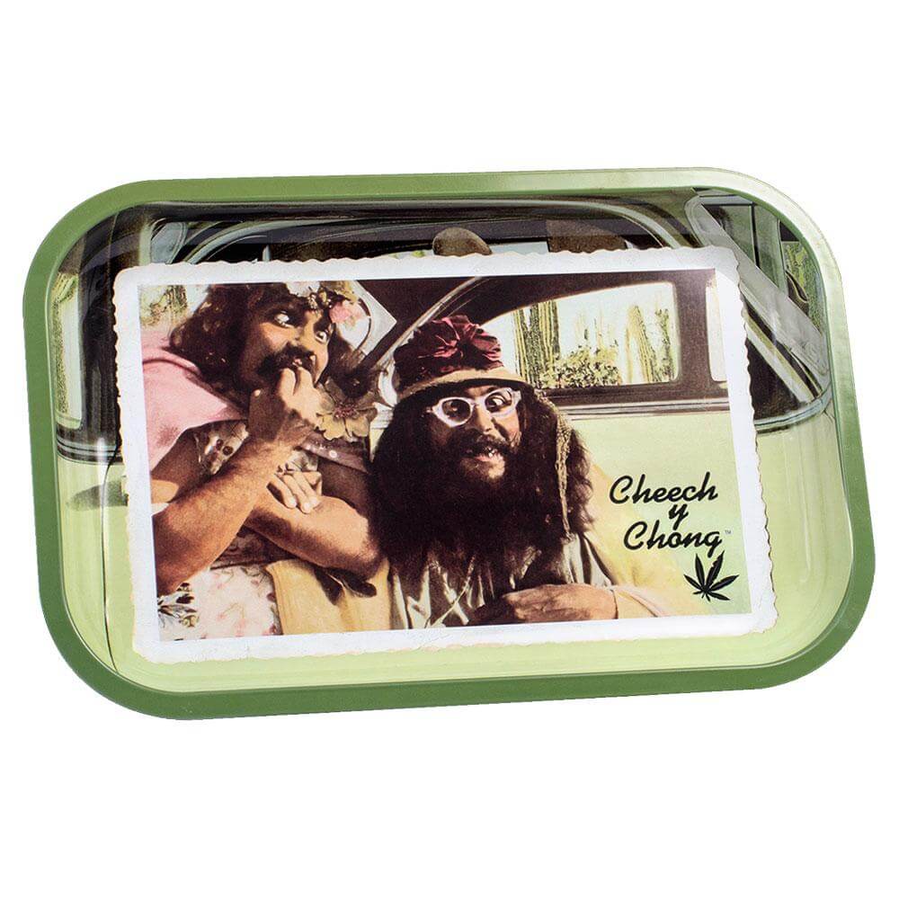 Cheech & Chong Metal Rolling Tray  Laughing Friends - Pulsar – Pulsar  Vaporizers