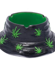 Fujima Black Green Leaf Bucket Hat Ashtray