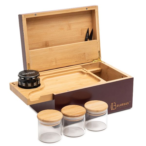 Deluxe handmade wooden stash box