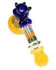 Glass Parade Frit Striped Ring Hammer Bubbler 8.5″