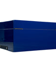 Glass Top Cobalt Blue Weed Box Stash - inhalco