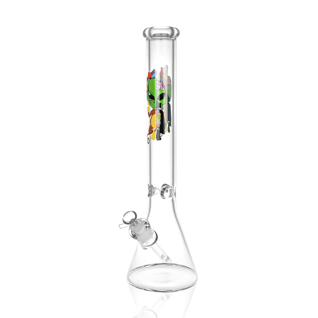 Glass Alien Beaker Bong 17"