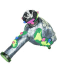 Glow in the Dark Skull Bubbler Pipe