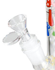 Glowing Straight Tube Bong with Flower Design - inhalco