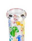 Glowing Straight Tube Bong with Flower Design - inhalco