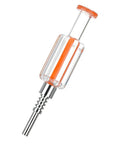 Glycerin Glass Dab Straw with Titanium Tip