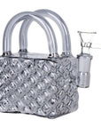 Gray SeshGear Luxury Hand Bag Glass Water Pipe
