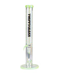 Holographic Double Inline Straight Tube Glass Bong - inhalco