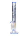 Holographic Double Inline Straight Tube Glass Bong - inhalco