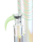 Holographic Double Inline Straight Tube Glass Bong - inhalco