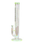 Holographic Double Inline Straight Tube Glass Bong - inhalco