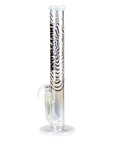 Holographic Double Inline Straight Tube Glass Bong - inhalco