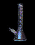 Human Grade Twisted Iridescent Beaker Water Bong