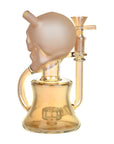 Iridescent Glass Solemn Skull Recycler Dab Rig - INHALCO