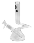 LA Pipes 8-Inch Zig Zag Beaker Bong - INHALCO