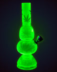 Mini Acrylic 2 Bubble Bong with Built in Grinder Base - inhalco