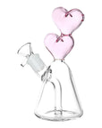 Mini Pink Double Heart Neck Bong