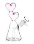 Mini Pink Double Heart Neck Bong