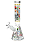 Monsters And Shrooms Beaker Bong - INHALCO