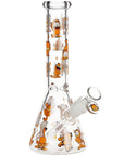 Stoned Orange Cat Beaker Glass Water Pipe