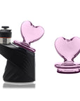 Pink Heart Dry Puffco Peak Glass Attachment