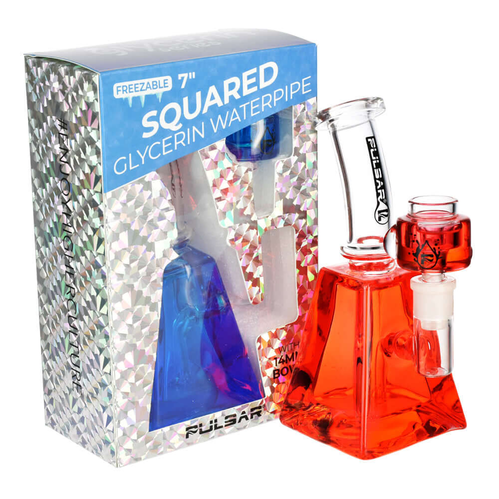 Pulsar Glycerin Series Squared Water Pipe 7" - INHALCO