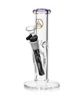 8" Purple Straight Tube Bong - inhalco