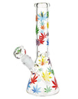 Rainbow Pride Leaf Beaker Bong - inhalco